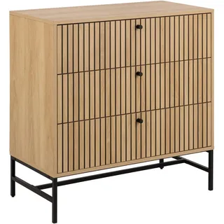 Actona Albany 80,6 x 80,4 x 40 cm Eiche-Optik / Schwarz