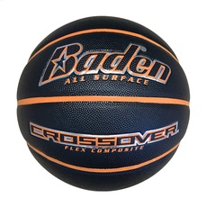 Baden Crossover Basketball, Schwarz/Orange, Größe 7