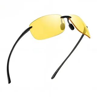 JIM HALO Sport Sonnenbrille Herren TR90 Randlos Damen für Fahren Golf | Polarisiert/Non Polarisiert,Leicht,17g/0.6oz,Rundum-Verpackung,Laufen,Angeln,Baseball