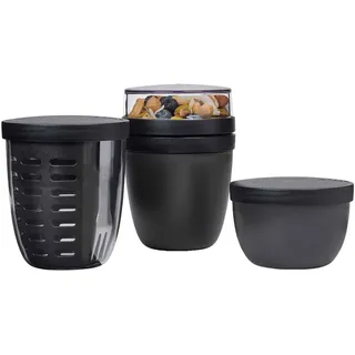Mepal Lunchpot 3er Set nordic schwarz 2 x 2 x 2 cm 0,2 l