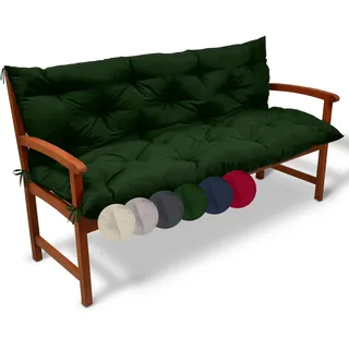 Beautissu Bankauflage 120 x 100 x 10 cm dunkelgrün 1 St.