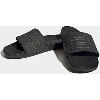 Badesandale ADIDAS SPORTSWEAR "COMFORT ADILETTE", Herren, Gr. 40,5, schwarz (core schwarz, preloved gelb, core schwarz), Textil, Schuhe Badesandale, Badelatschen