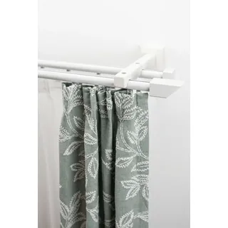 GARESA »Cubus, Quadros Innenlauf« weiß, L:110cm, Gardinenstangen, Gardinenschiene, Innenlauf-Vorhanggarnitur, verlängerbar, Holz-Aluminium,