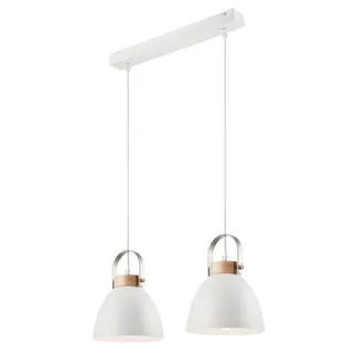 Hängeleuchte , Weiß Hochglanz , Holz, Metall , Buche , Hartholz , 37x12x76 cm , Made in Europe, Europäischer Sicherheitsstandard , beliebig kürzbar , Lampen & Leuchten, Innenbeleuchtung, Hängeleuchten, Pendelleuchten
