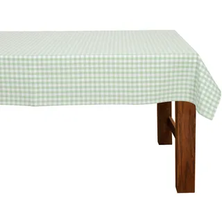FILU Tischdecke 100 x 140 cm Mint/Weiß kariert (Farbe und Größe wählbar) - hochwertig gefertigtes Tischtuch aus 100% Baumwolle