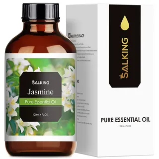 SALKING Jasminöl 120ml, 100% Reine Natürliche Jasmin ätherisches öl für Aroma Diffuser, Aromatherapie Duftöl für Duftlampen Luftbefeuchter, Massage, Seife, Kerzenherstellung, Geschenke für Frauen