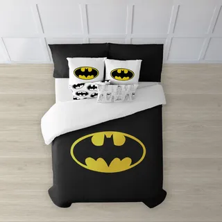 Belum Batman Bettbezug | Bettbezug Modell Dark Night | Bettbezug mit Knöpfen | Bettbezug 100% Baumwolle | hochwertiger Bettbezug | Bettbezug (Bett 120 cm (200 x 200 cm)