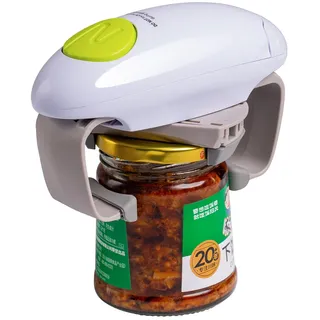 YUET Elektrischer Dosenöffner, Küchenhelfer, robust, automatischer Dosenöffner für neue versiegelte Gläser, freihändiger Dosenöffner mit weniger Aufwand beim Öffnen - Weiß