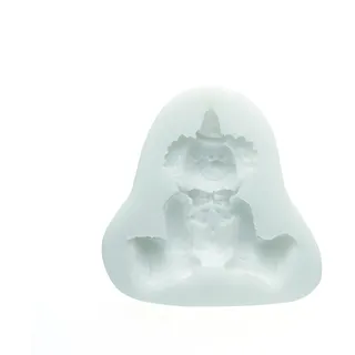 Silikomart | Silikonform für Zuckermasse CLOWN, Form für Tortendekorationen, Thema Prinz, Maße 150 x 140 x 35 mm,
