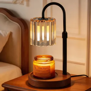 AnnSpa Kerzenwärmer Lampe, Candle Warmer Lamp mit Timer und Dimmer, Höhenverstellbar, Kerzenwärmer Elektrischer Candle Warmer für Duftkerzen im Glas, Zuhause, Schlafzimmer, Dekoration Kerzenheizung
