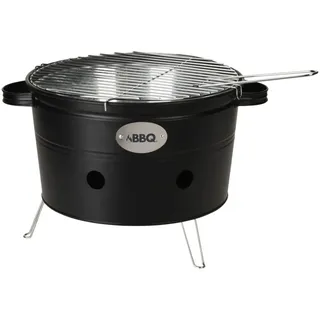 ProGarden Grilleimer mit 2 Griffen 34,5 cm Matt Schwarz - Schwarz
