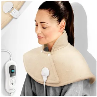 sinnlein Heizkissen elektrisch für Schulter, Nacken und Rücken | Heizcape mit 3 Temperaturstufen & Abschaltautomatik | Wärmekissen mit Abschaltautomatik und 100W