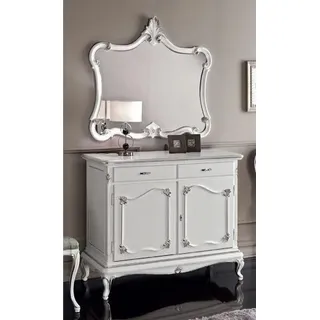 Kommoden Italienische Möbel Anrichte Spiegel Kommode Sideboard Schrank Holz Neu - Weiß