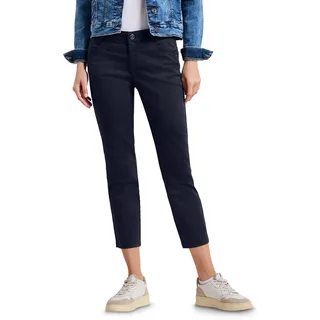 Street One 7/8 Slim Leg Hose im Satin-Look Shadowed Navy 46
