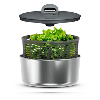 Zyliss Easy Spin Salatschleuder Edelstahl 3,5 L 23 cm schwarz