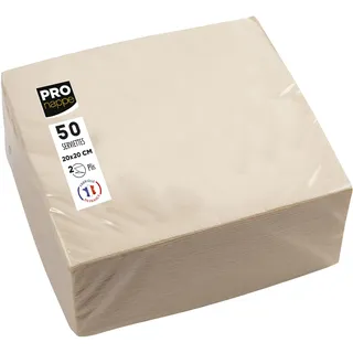 ProNappe Servietten creme 2-lagig 20,0 x 20,0 cm, 50 St.
