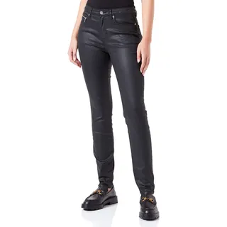 BOSS Damen Jackie Slim MR 1.1 Regular-Fit aus Satin-Stretch-Denim Schwarz 25