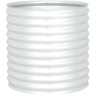 Garten-Hochbeet verzinkter Stahl 80 x 80 x 81 cm Silber