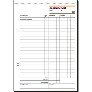 Sigel Sigel, Kassenbericht/Bestandsrechnung Formularbuch KA518, 1 St.