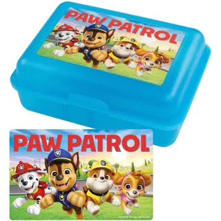 United Labels Paw Patrol Brotdose - Paw Crew Lunchbox Butterbrotdose mit Trennwand Blau