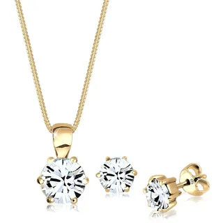 Elli Schmuckset Damen Set Basic Elegant mit Kristalle