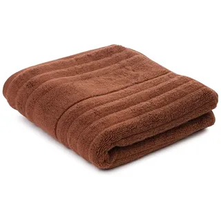 Gözze - Mailand Frottier-Handtuch, Weich und saugfähig, 70% Bio-Baumwolle/30% Viskose (Bambus), Vegan, 50 x 100 cm - Braun