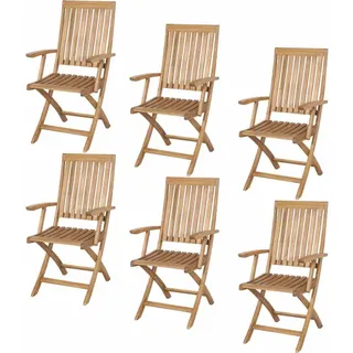 Siena Garden Paleros Klappstuhl 80 x 80 x 90 cm braun 6 St.