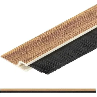 Bürstendichtung 100 cm Kiefernholz selbstklebende Türdichtung Dichtungsstreifen Zugluftstopper Bürstentürbürste