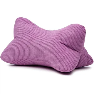 Gözze - Leseknochen Capri, Nackenkissen in Feincord-Optik, Lese- und Relaxkissen für Nacken und Rücken, 40 x 25 cm - Flieder