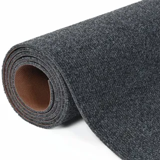 bimiti Teppich Läufer Flur rutschfest 300x90cm Schmutzfangmatte Teppichläufer Küchenteppich Waschbar Korridor Teppich Meterware Fußmatte für Wohnzimmer Schlafzimmer Küche Büro Flur, Grau