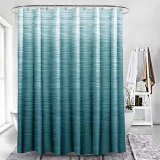Xlabor Farbverlauf Duschvorhang 240x200cm Wasserdicht Anti-Schimmel Stoff für Badezimmer Türkis 180x200cm