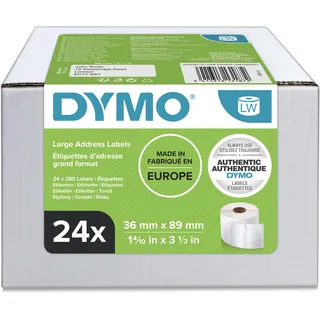 Dymo Adressetiketten S0722390 Weiß 89 x 36 mm 6240 St.
