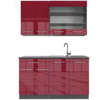 Vicco Küchenzeile Fame-Line 140 cm rot