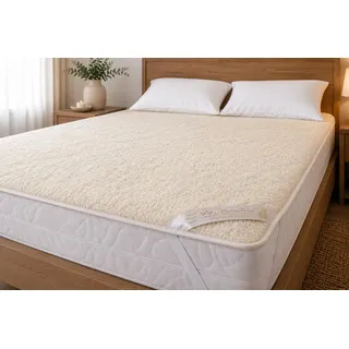 Wende Matratzenauflage Unterbett aus Lammwolle, 100% Merinowolle, WOOLMARKED, unterbett 90 x 200 cm