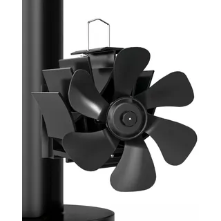 Signstek Kaminventilator Magnetisch, Ofenventilator Ohne Strom Leiser Kamin Ofen Ventilator Kaminlüfter mit 6 Blätter für Kaminofen/Kamin/Ofen/Holz/Ofenrohr