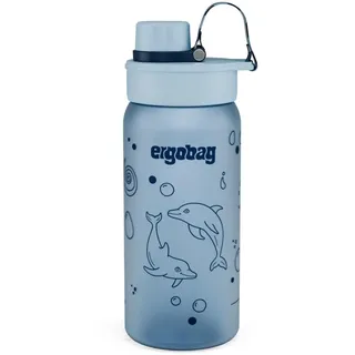 ergobag Motiv, BPA-frei 550 ml, auslaufsicher und Kohlensäure geeignet, spülmaschinengeeignet Delfin - Dunkelblau