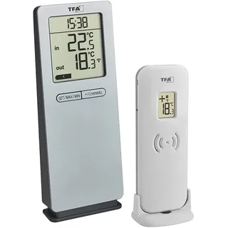 TFA 30.3071.54 silber LOGO 2.0 Funk-Thermometer