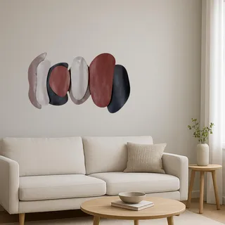 Casablanca by Gilde "Wandrelief Bueno anthrazitfarben; braun; creme H. 44 cm", grau anthrazitfarben, braun, creme),