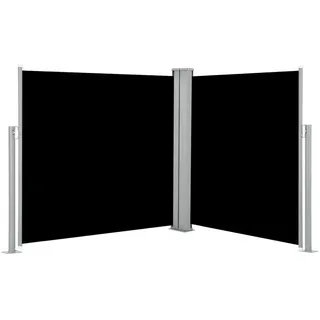 vidaXL Ausziehbare Seitenmarkise Schwarz 120 x 600 cm - Schwarz