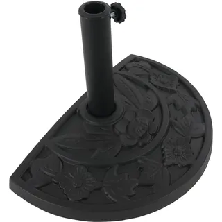 MCW Schirmständer Halbrund Kunststoff 50 x 32 cm Schwarz