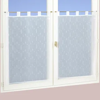 HomeMaison Scheibengardinen aus Etamin, Polyester, Weiß, 120 x 45 cm
