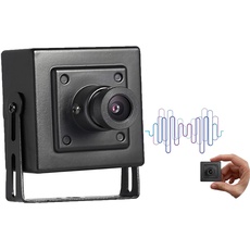 REVODATA 5MP Mini Sicherheits Innen POE IP Kamera mit Audio/Mikrofon, Audio Mini Größe 3,6mm Objektiv 80° Fernsicht P2P Audio CCTV Video Camera, Bewegungs Erkennung (I706-P-Audio-HS)