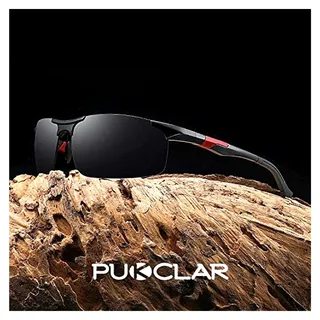 Polarisierte Sportsonnenbrille für Herren mit rechteckigem Rahmen aus Aluminium-Magnesium-Legierung, Kategorie 3