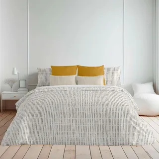 Belum | Bettbezug für 90 cm breite Betten (155 x 220 cm) | Stoff: 100% Bio-Baumwolle, Fadenzahl 175, Öko-Tex Zertifiziert | Modell: Wellington