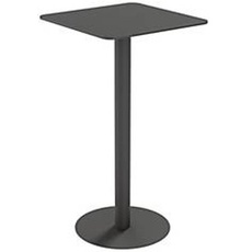 Paperflow Outdoor-Tisch Cross, quadratisch, Tellerfuß, B 600 x T 600 x H 1100 mm, schwarz/mattschwarz