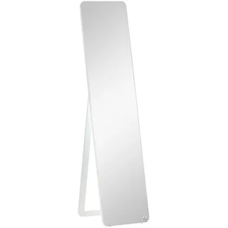 Homcom Standspiegel Weiß Glas, 43x156x37 cm Spiegel, Standspiegel