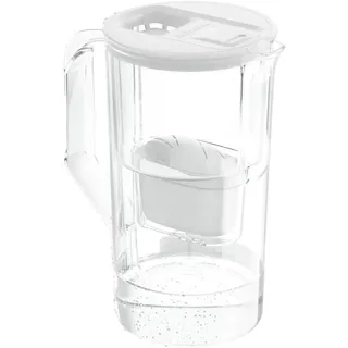 Wessper Wasserfilter Kanne 2,8 liter, mit LED-Zählwerk, Wasser Karaffe mit Filter, Aktivkohle Kartusche Wasserfilter Reduziert Kalk und Chlor, BPA-Free Wasser Filterkanne – Weiß