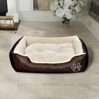 vidaXL Hundebett Braun und Beige XXL - Braun