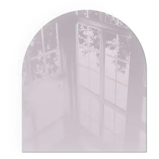 Tulup Kaminbodenplatte Glas 80 x 70 cm Funkenschutz Hellviolett