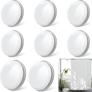 Tyafzzn 8pcs Duschvorhang Beschwerer - Runde Magnete, Gewichte für Vorhänge, Fenster, Tischdecken